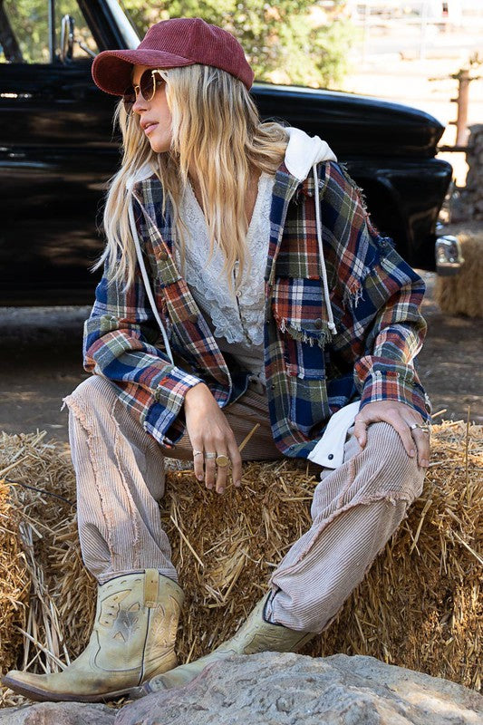 Oversized Hooded Flannel