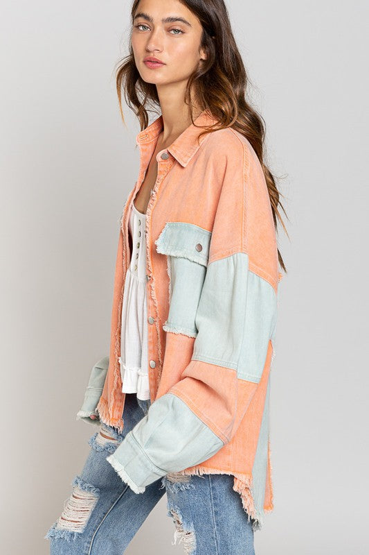 Colorblock Oversized Jacket