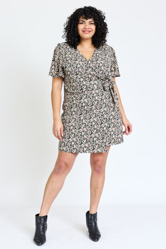 Ditsy Floral Wrap Dress