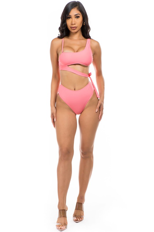 ONE SHOLDER TWO-PIECE BIKINI